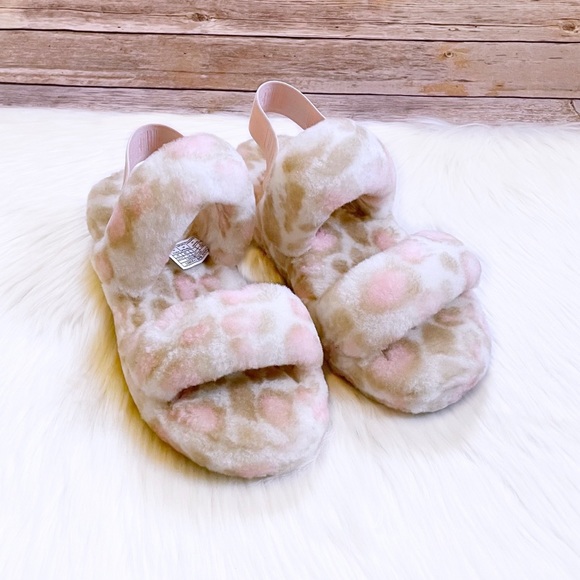 UGG Oh Yeah Panther Print Slide Sandal Slippers In White - Picture 4 of 8